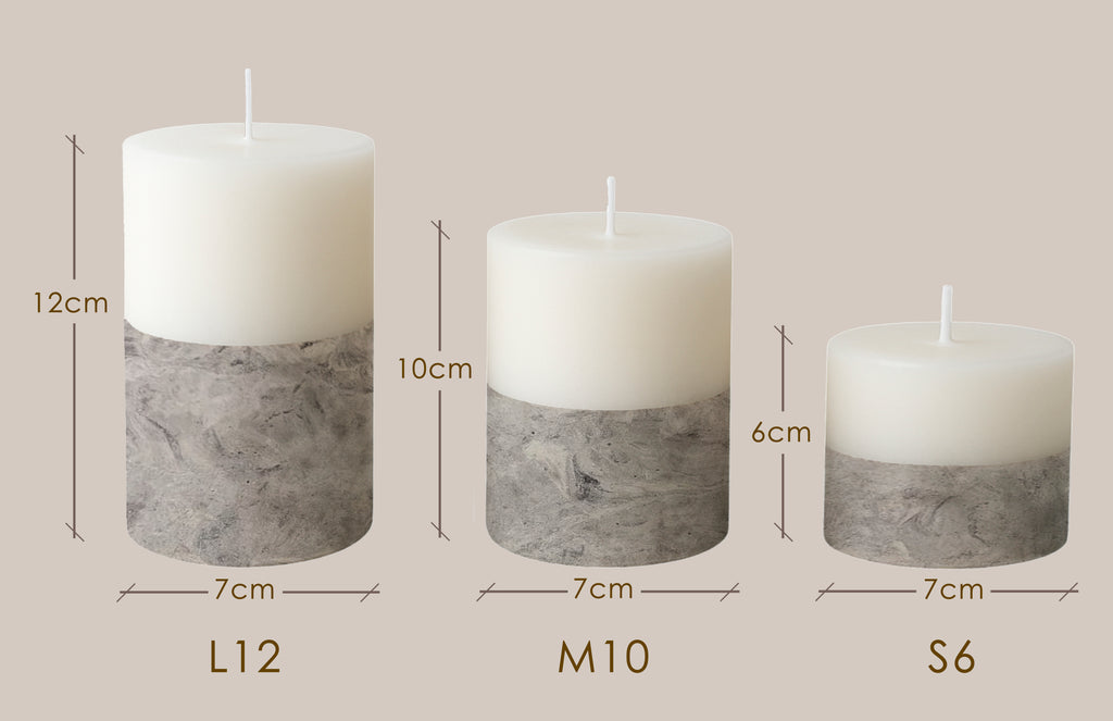 Velón Decorativo L12 | EcoMarmol & Soya