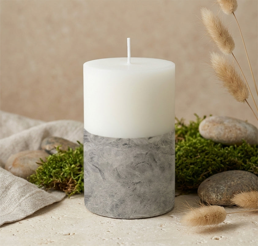 Velón Decorativo L12 | EcoMarmol & Soya