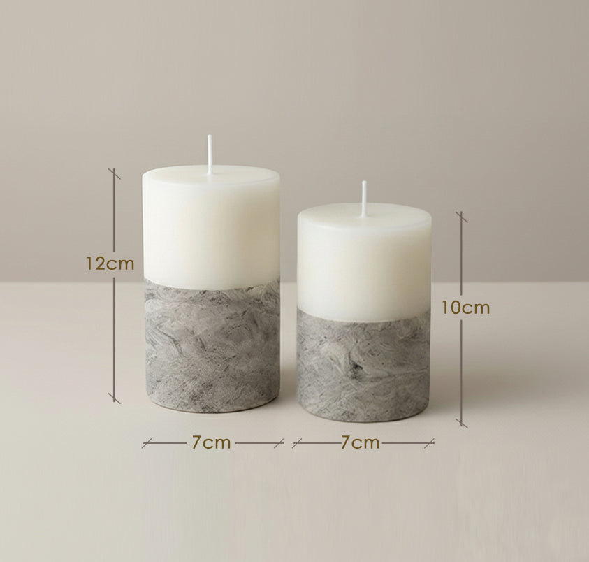 Set 2 Velones Decorativos EcoMarmol L12 + M10