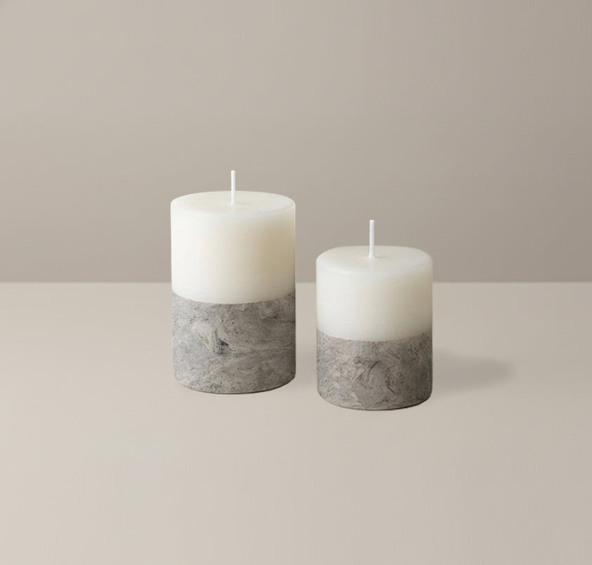 Set 2 Velones Decorativos EcoMarmol M10 + S6